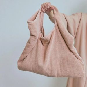 Cotton terry convertible towel bag by Lunya